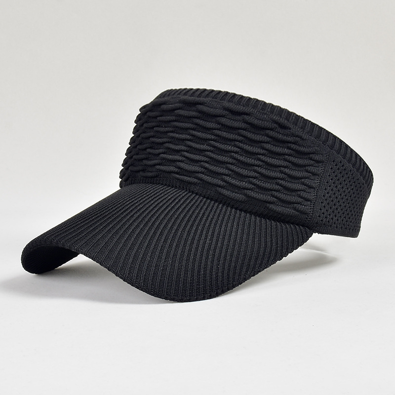 Custom Fashion Outdoor Sunscreen Breathable Beach Hat With logo Woven Polyester Sport Sun Visor Hat for Women