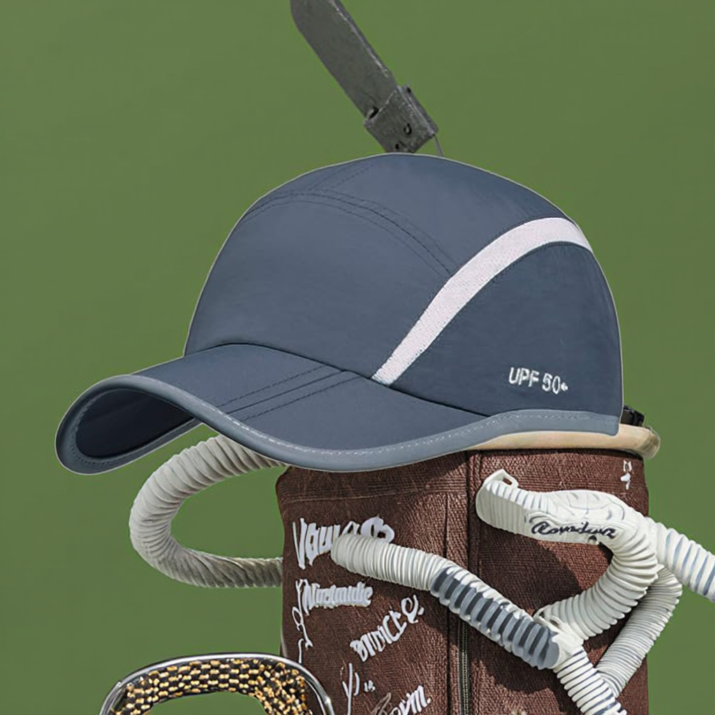 Unisex Sporty UPF 50 Dobby Mesh Fabric Golf Cap Breathable Foldable Custom Polyester Printed Embroidered Letter Logo Adjustable