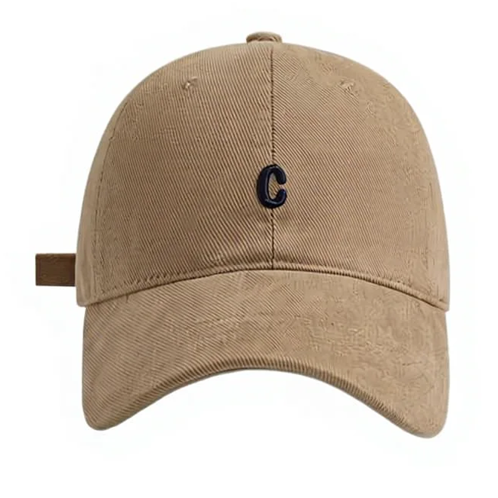 New Style Minimalist Retro C-Letter Embroidery Multi-Color 6-Panel Custom Cotton Gold Copper Buckle Adjustable Size Baseball Cap
