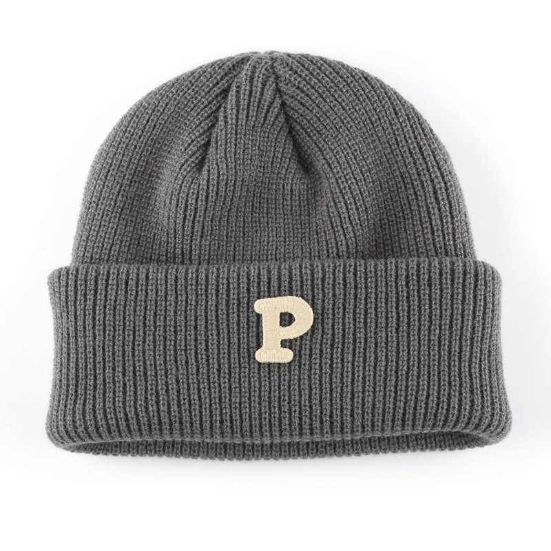 High Quality 100% Cotton Winter Outdoor Knitted Beanie Hat Custom Embroidered Logo Character Pattern High Quality Cotton Cap
