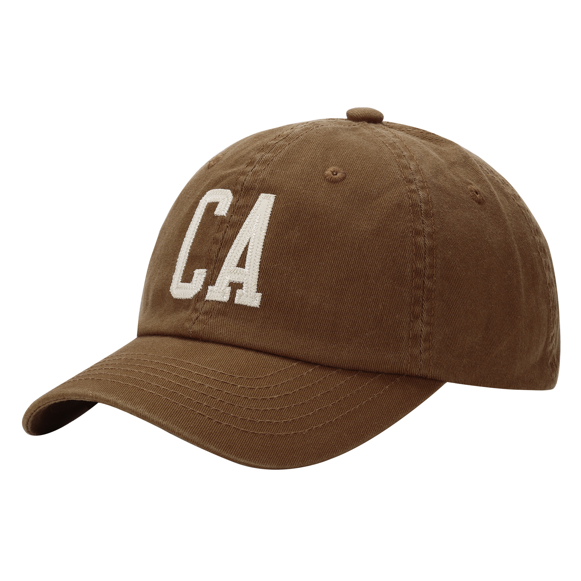 Customized High-quality CA Letter Embroidery 6-Panel Cotton Adjustable Sporty Fashionable Unisex Four Seasons Baseball Cap