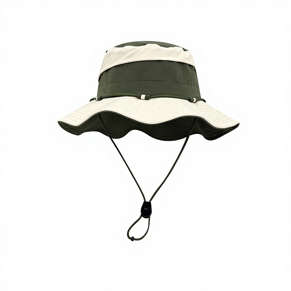 Japanese-style Solid Color Children's Summer Lightweight Outdoor Sun Protection Wide Brim Fishing Hat for Hiking Image