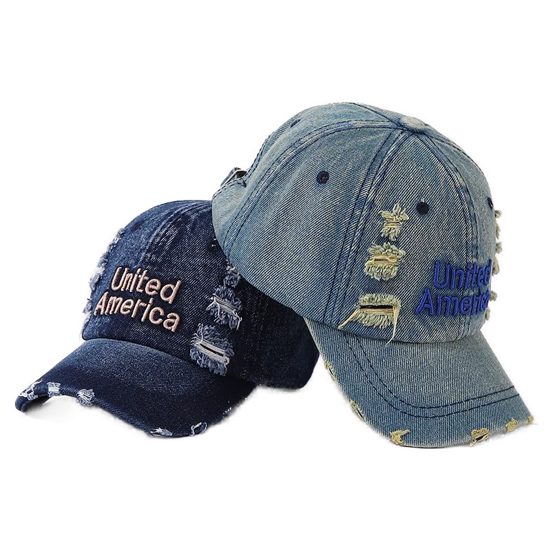 Custom Sporty Vintage Washed Cotton Twill Baseball Cap Distressed Retro Dad Hat Wholesale Unstructured 6 Panel Adjustable