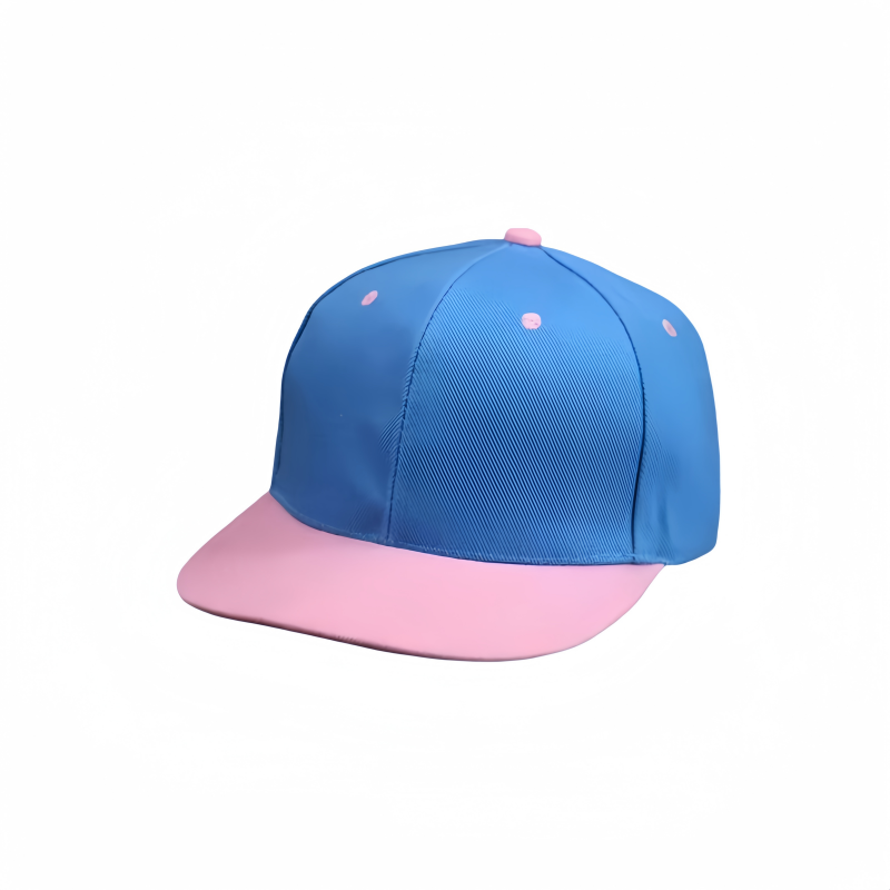 Customizable Two-Tone 6-Panel Snapback Cap 100% Cotton Unisex Sports Casual Design Adjustable Size for Outdoor Sports Activities