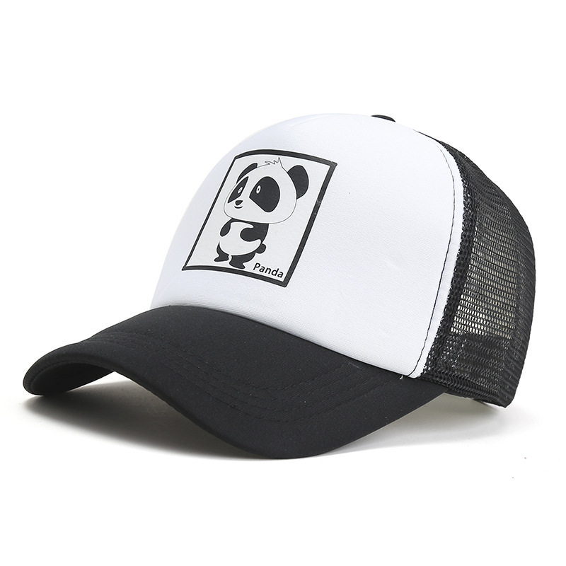 Panda Baseball Cap Sunscreen and Shade protection Fashionable Cartoon Mesh Cap Truck Driver Cap Summer Outdoor Accessory