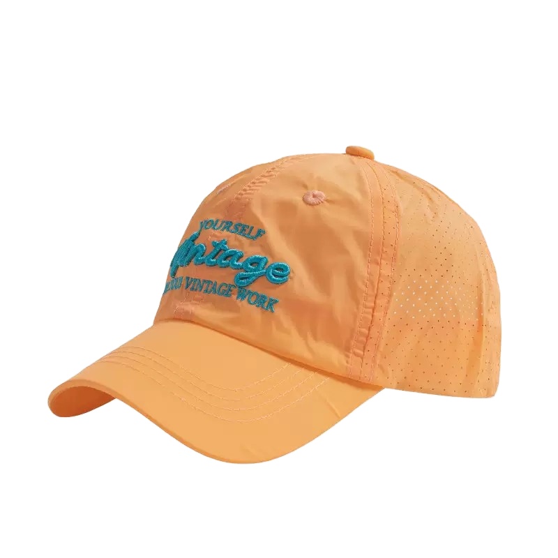 Custom Logo Embroidery Common Curved Back Gold Buckle Baseball Cap Quick Dry Mesh Breathable White Sports for Men Women