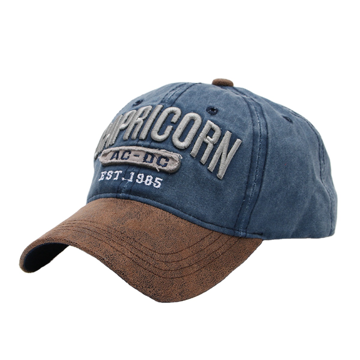 Custom Two-Tone Baseball Caps Embroidered Letter Logo Unisex Casual Sporty Style 100% Cotton Fabric Sports Enthusiasts