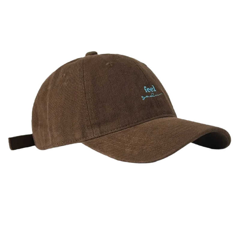 Hard-top Baseball Cap Sporty Curved 6-Panel Adjustable Cotton Letter Embroidery Sun Protection Versatile All Occasions