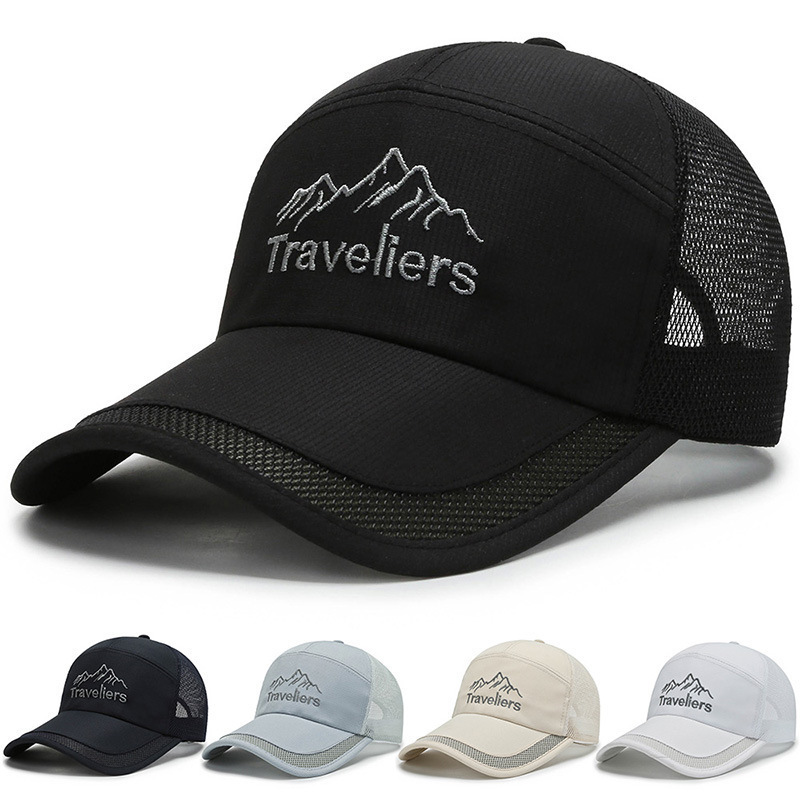New Best-selling Sun Protection Summer Hat Outdoor Casual Trucker Mesh Caps Mesh Fabric Adjustable