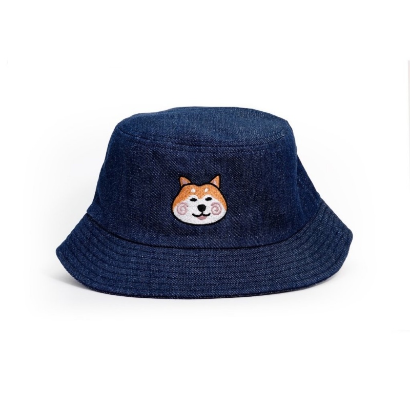 Luxurious 100% Cotton Doggy Cap Embroidered Bucket Hat for Fishing Beach Leisure and Everyday Use