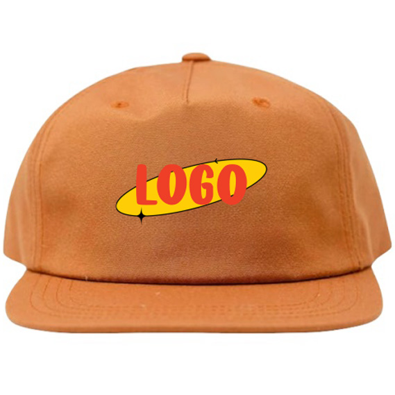 2024 Unisex Custom 5 Panel Snapback Embroidery Logo Animal Hemp Cotton Canvas Fashionable Unstructured 5-Cap Set for Sports