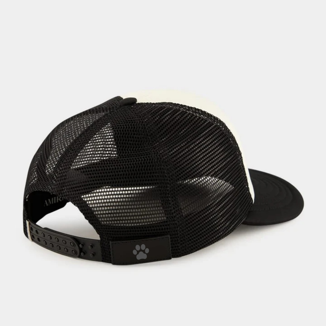 Cute Custom Embroidery High Quality 5-Panel Mesh Trucker Hat Dog Paw Print Terry Breathable Waterproof Fishing Ready Snapback