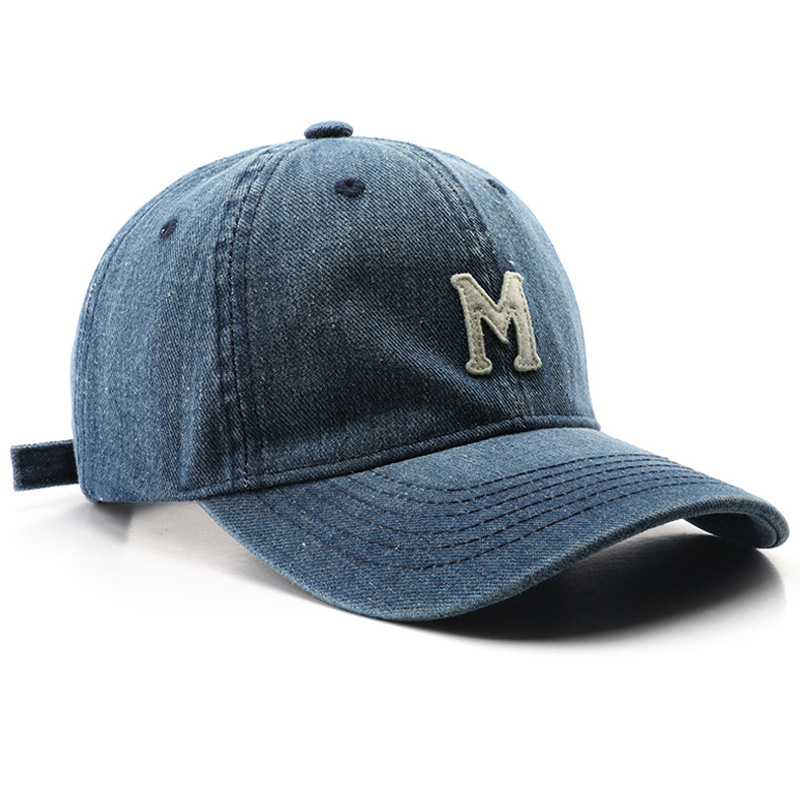 Custom Vintage Street Style Washed Cotton Dad Hat Letter Patch Logo Sport Baseball Cap