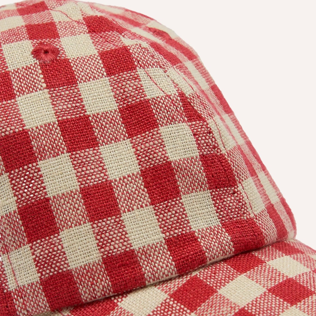 Wholesale High Quality Unisex Soft-Touch Vintage 6-Panel Checkered Baseball Cap Sporty Style Custom Design and Color