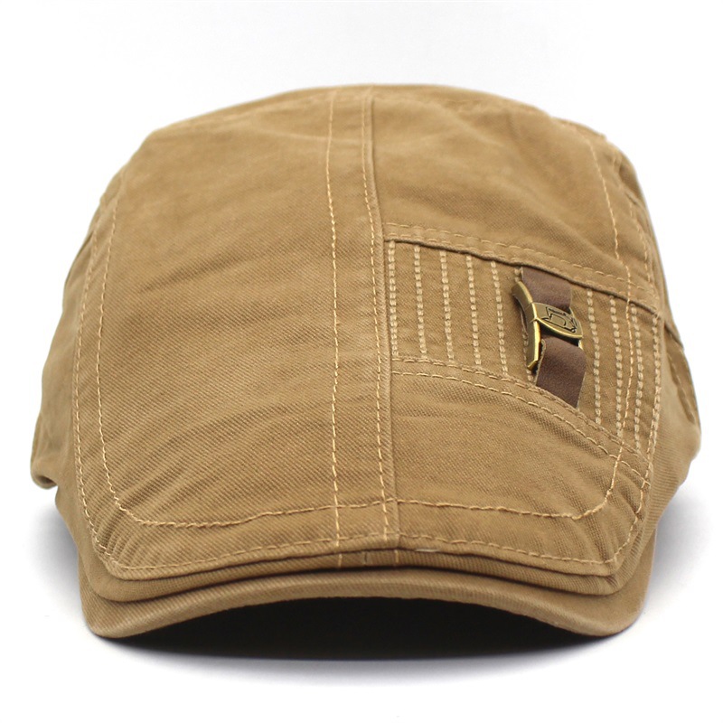 Good Quality Classic Vintage Cotton Newsboy Hat Adjustable Metal Band Ivy Cap for Casual Sports and Summer/Winter Season