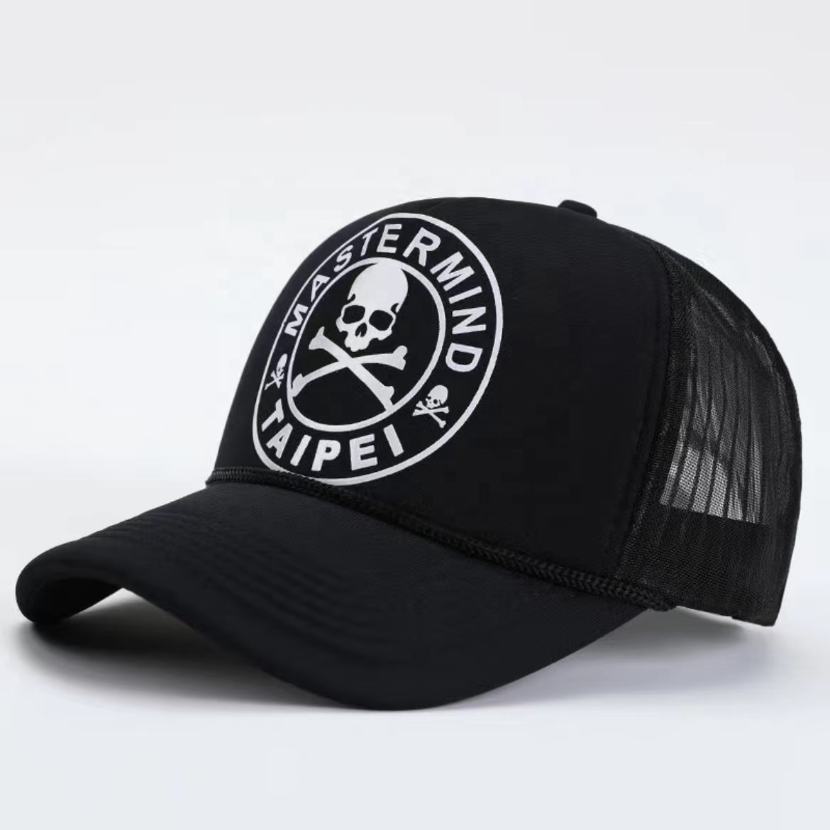 Custom 5-Panel Printed Foam Trucker Mesh Caps Curved Brim Sporty Style Hat with Common Fabric Feature