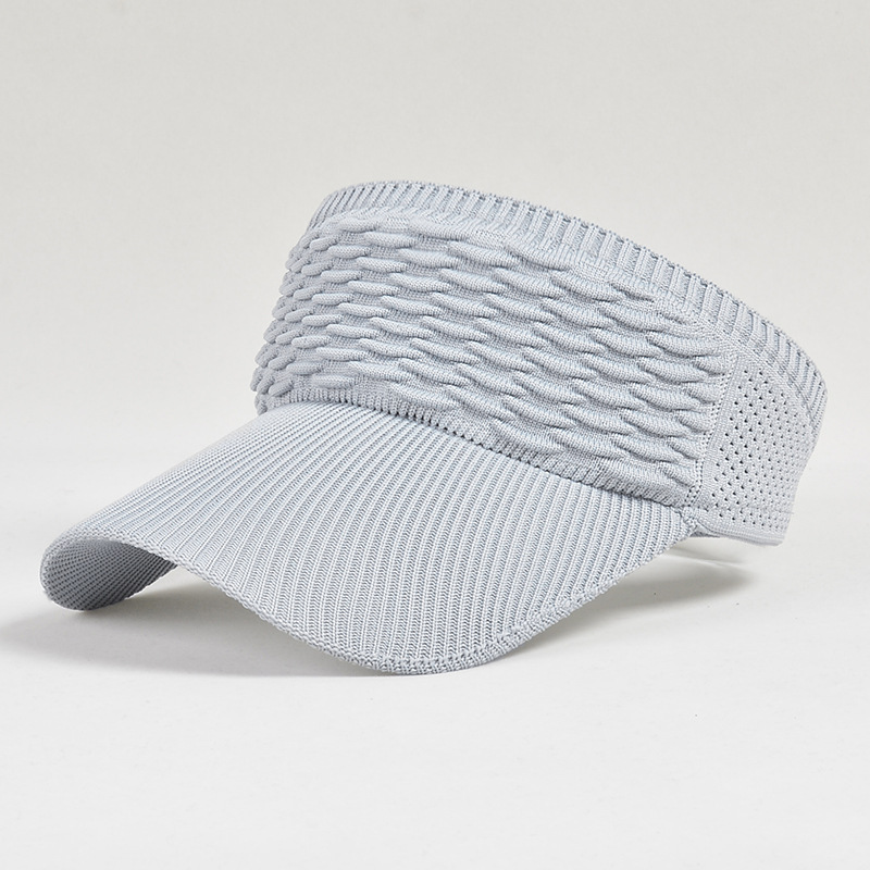 Custom Fashion Outdoor Sunscreen Breathable Beach Hat With logo Woven Polyester Sport Sun Visor Hat for Women