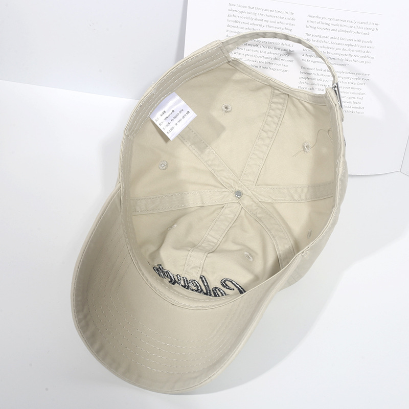 High-quality Pure Cotton Six-panel Baseball Cap with Curved Brim for Sun protection and Shading