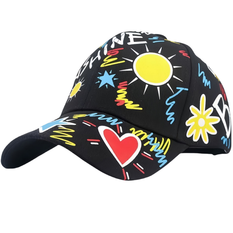 Custom High Guality Adjustable Cotton Baseball Cap Creative Graphic Printed Sporty Style for Outdoor Activities and Parties