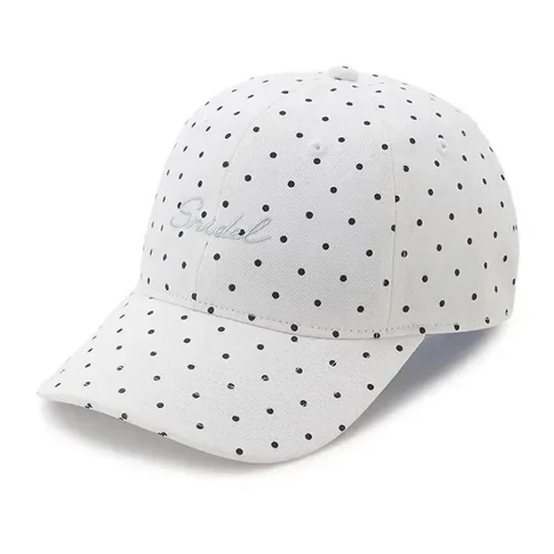 2026 New High-Quality 6-Panel Baseball Cap with Embroidered Logo Black Speckled Fabric Adjustable Metal Buckle