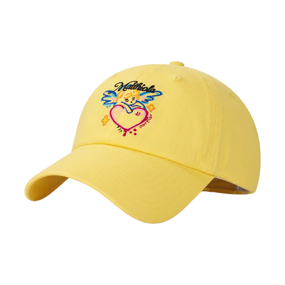 Flat Embroidered Vintage Sporty Twill Baseball Cap Korean Style Soft Top Adjustable Unisex Casual Dad Hat Common