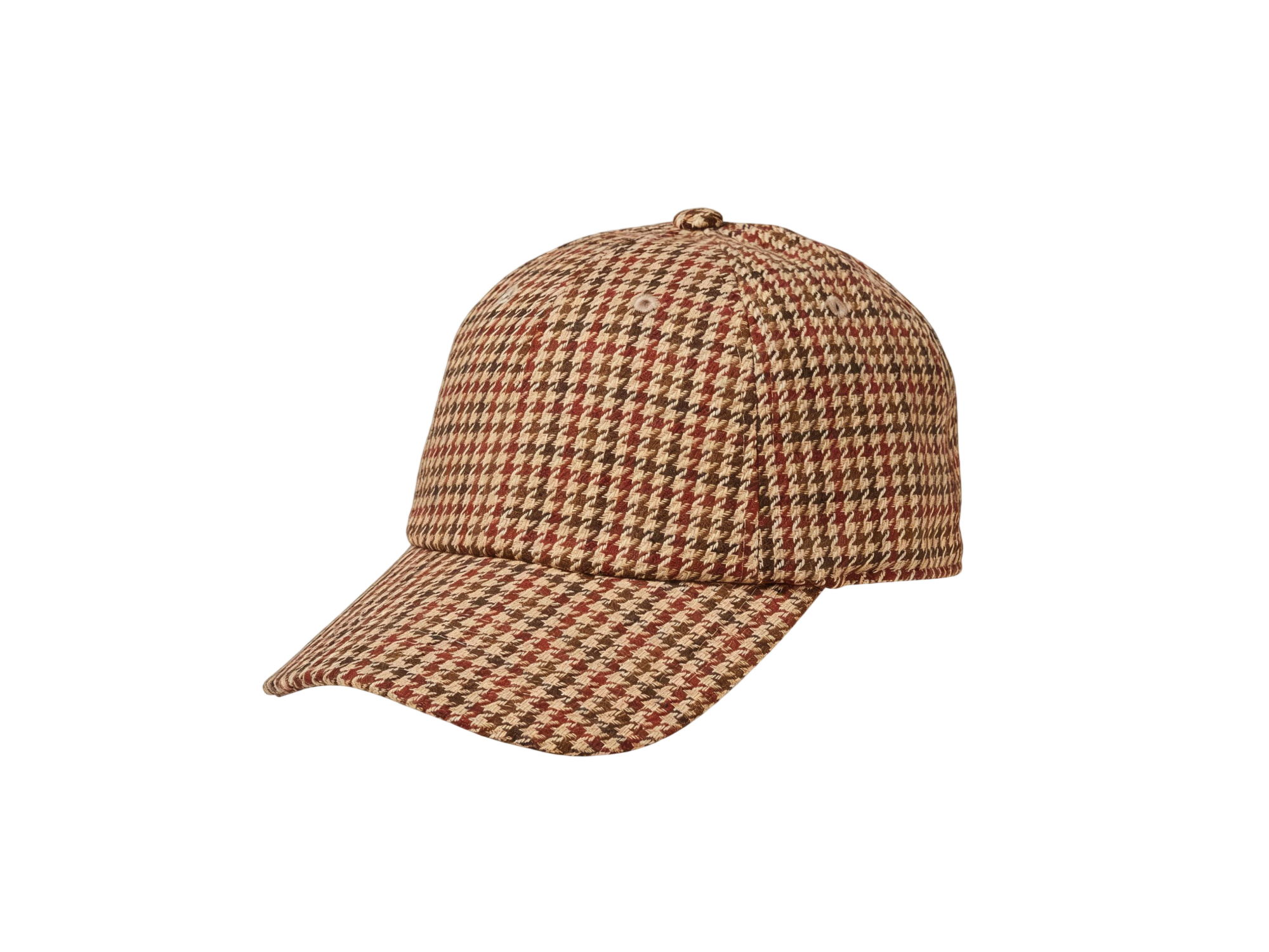 Breathable Wool Baseball Hat - Customizable Plaid 6-Panel for Men/Women