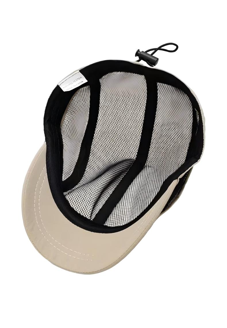 Khaki 5-Panel 100% Polyester Sporty Dobby Quick Dry Breathable Waterproof Sports Baseball Cap Sun Hat Unisex Outdoor Running Cap
