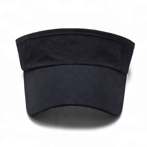 Adjustable Golf Sun Visor Hat Cap Custom Laser Cut Perforated Breathable Polyester Sports Cycling Fishing Travel Outdoor Logo