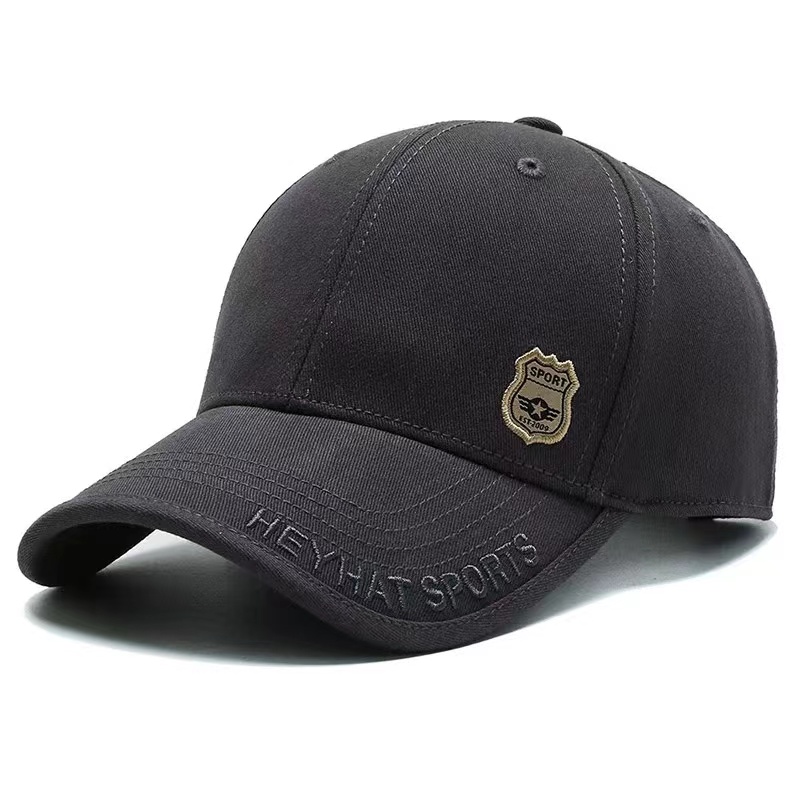 Custom Male Embroidery Logo Piping on Brim Sport Baseball Cap Street Style Image Common Fabric Feature