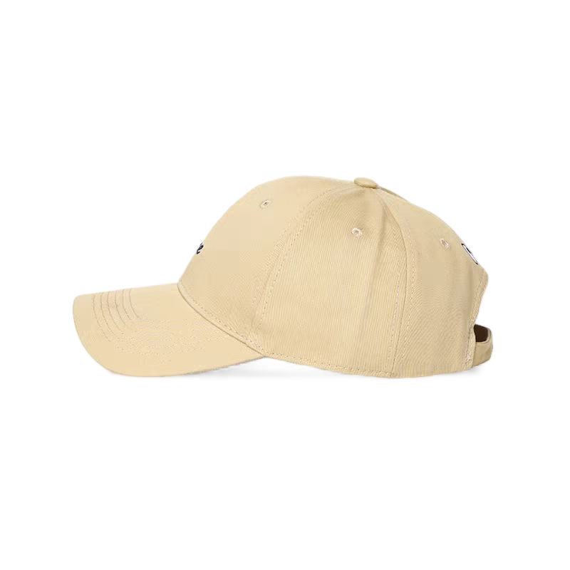 Khaki Sporty Vintage Twill Letter Embroidered Baseball Cap Cute Eye Embroidery Soft Top Unisex Fashion Dad Hat