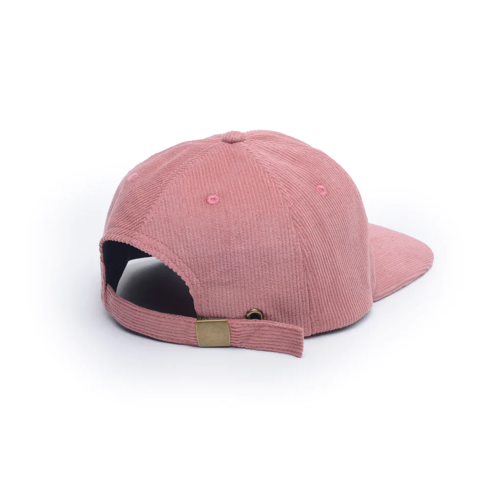 Corduroy Unstructured Soft 6-panel Flat Brim Hat