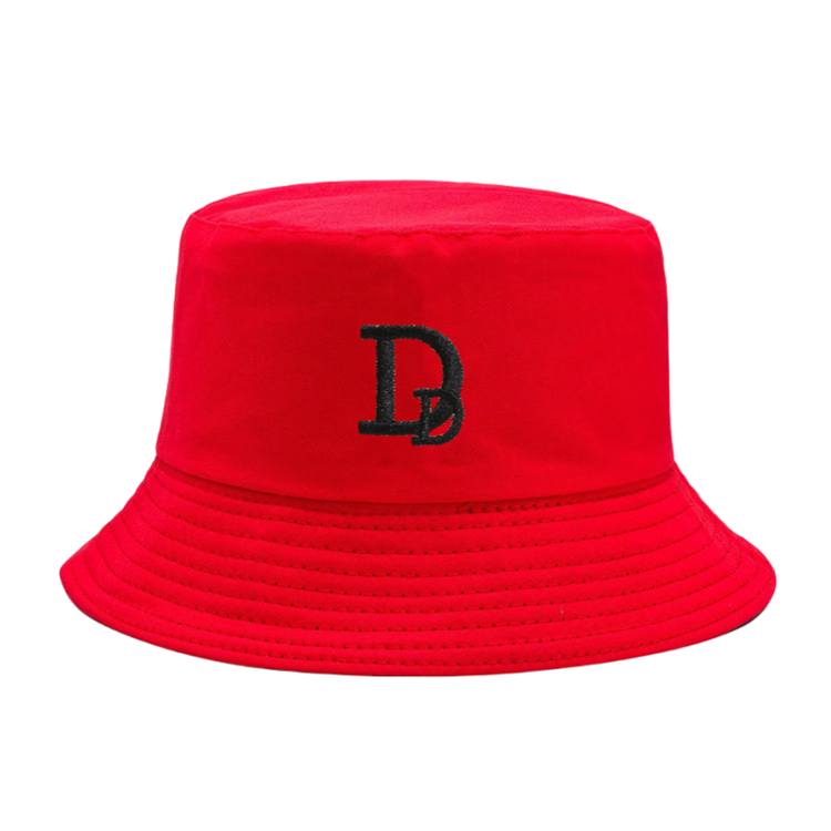 Unisex 3D Embroidery Letter Summer Sun Protection Wide Brim Bucket Hats with Custom Logo