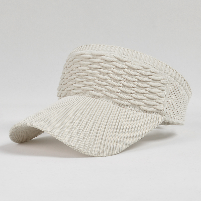 Custom Fashion Outdoor Sunscreen Breathable Beach Hat With logo Woven Polyester Sport Sun Visor Hat for Women