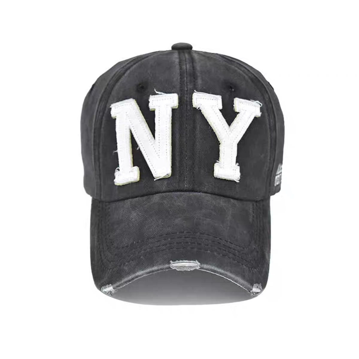 Washed Dobby Image Vintage Black Soft Top Baseball Cap Korean Style Face Slimming Fashion Common Dad Hat