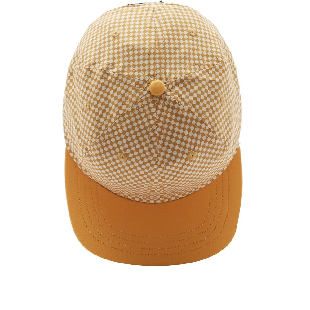 High-quality Vintage Street Style Plaid Puff Printing 6-panel Unstructured Cap 100% Cotton Unisex