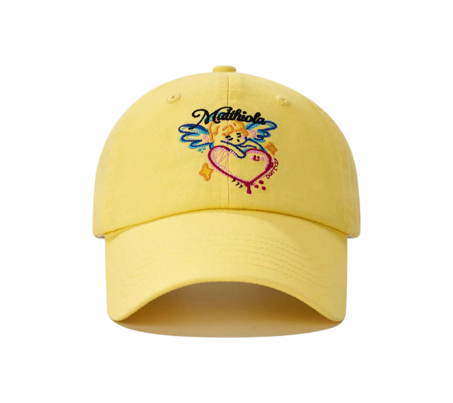 Flat Embroidered Vintage Sporty Twill Baseball Cap Korean Style Soft Top Adjustable Unisex Casual Dad Hat Common