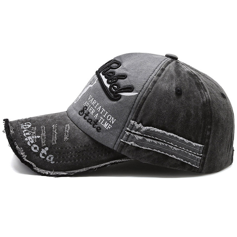 Autumn and Winter Embroidered Water-washed Baseball Cap Suitable for Both Men and Women for Cold protection and Wind Resistance
