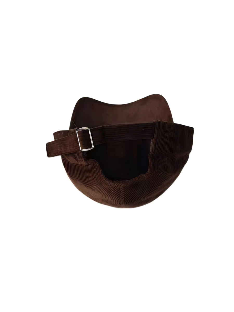 2026 New Brown Corduroy 6-Panel Baseball Cap with 3D  Logo Unisex Adjustable  Closure Fashionable Sporty Design