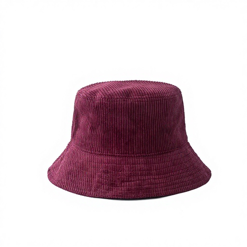 New Embroidered Pattern Corduroy Custom-made Fishermen's Hat with Retro Style Summer Unisex