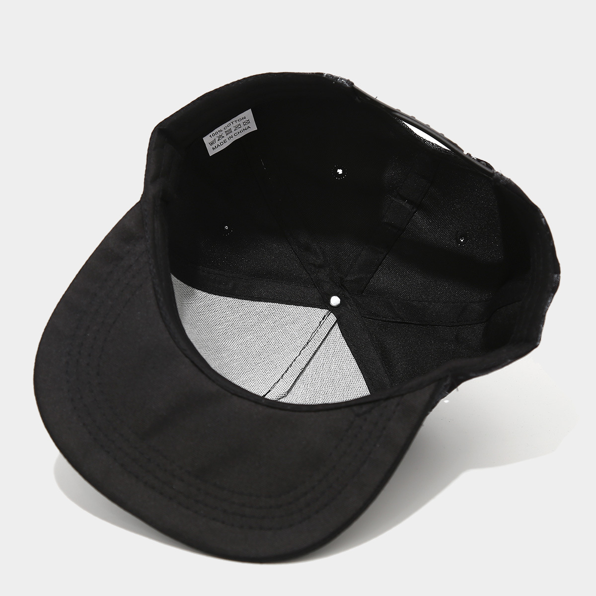 Letter Embroidery Trendy Street Hip Hop 5-Panel Baseball Cap for Spring and Summer Outdoor with Flat Brim