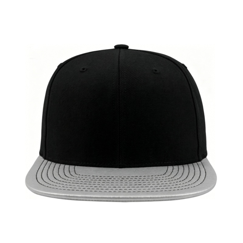 New Summer 2026 High-Quality Hat: Cotton Crown, Leather Brim, Adjustable 6-Panel Snapback Cap