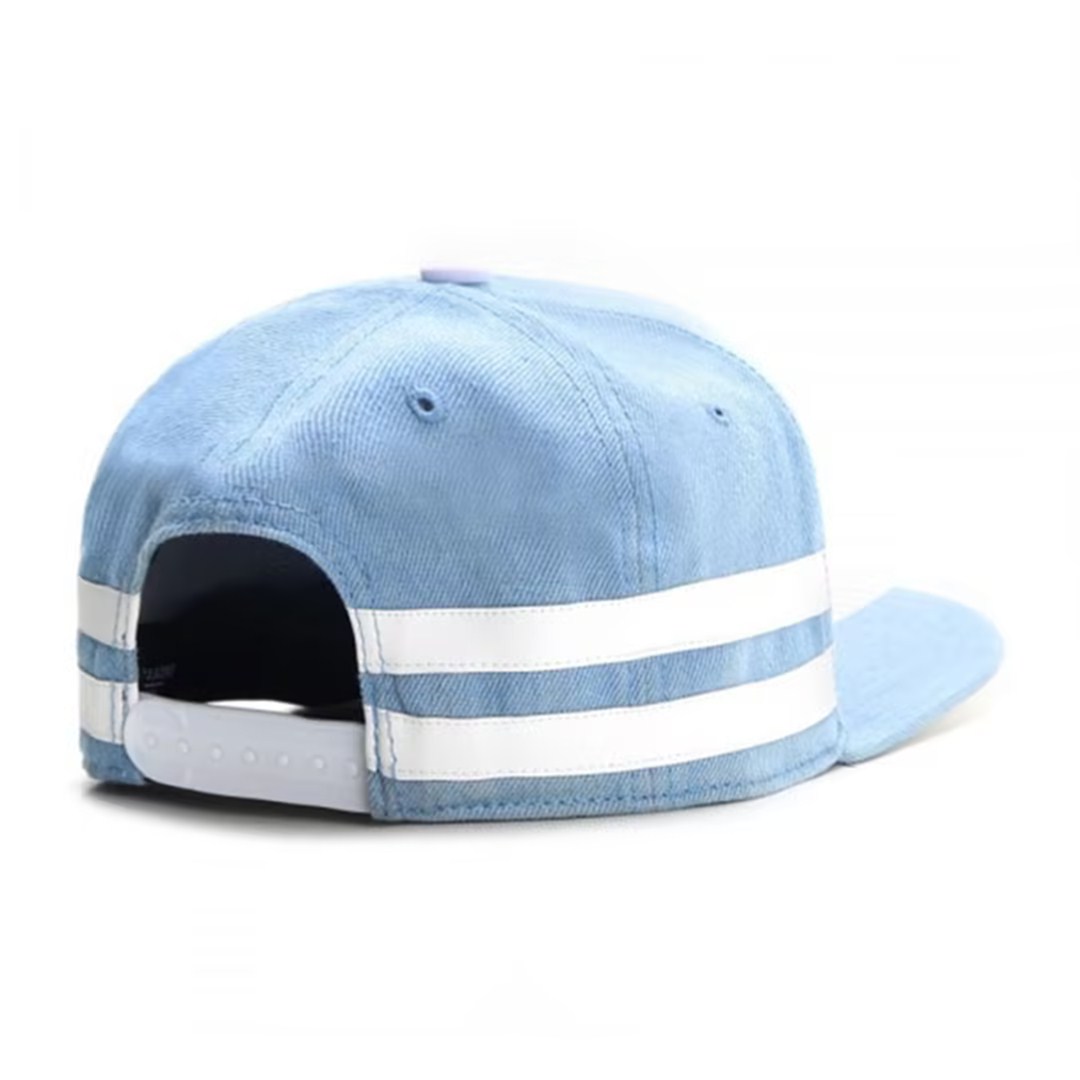 New Trendy Unisex Niche Blue Cotton High-Quality Durable Sweat-Absorbing Baseball Cap Flat Brim Wholesale Custom Street Daily