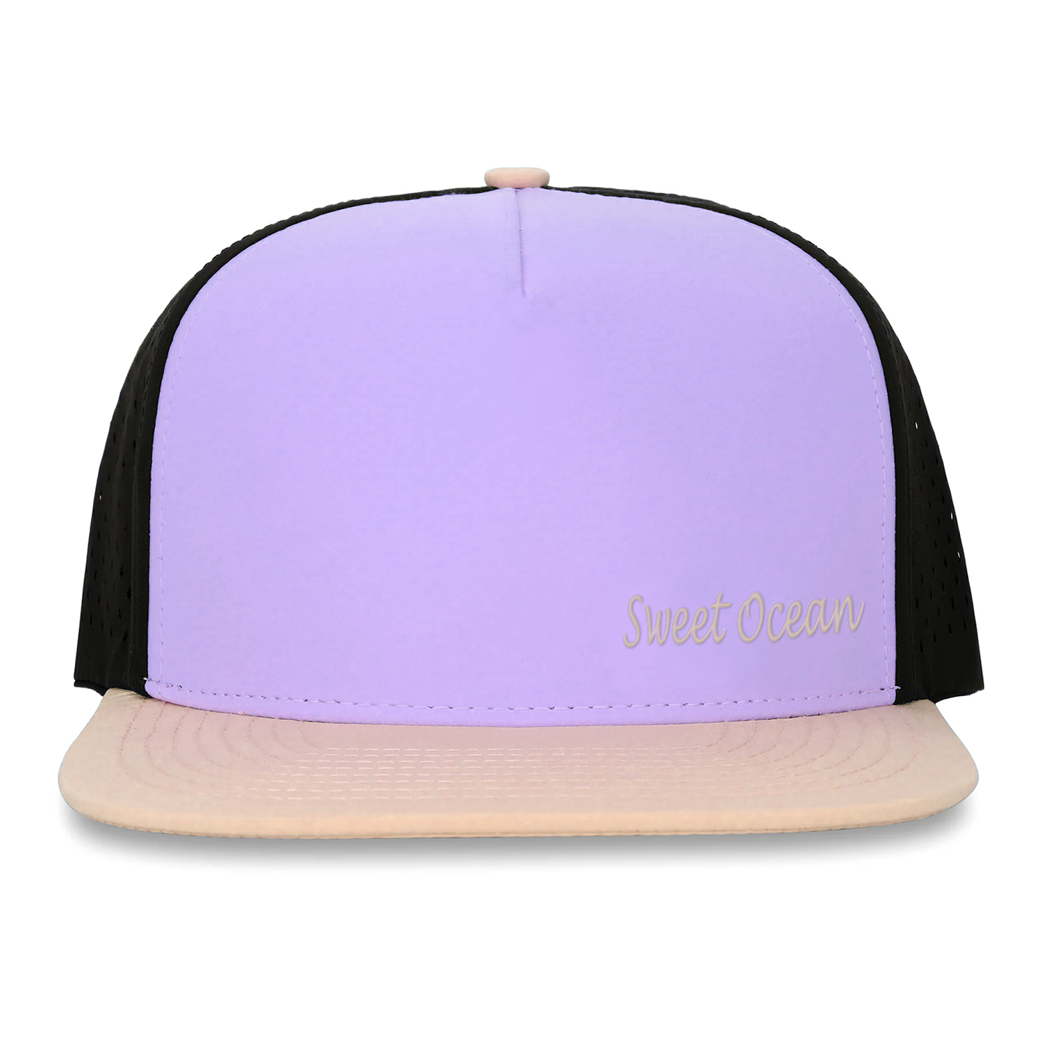 High Quality 5-Panel Nylon Snapback Rope Cap Water-Resistant Sports Camouflage Perforated Hole Customizable Outdoor Cycling