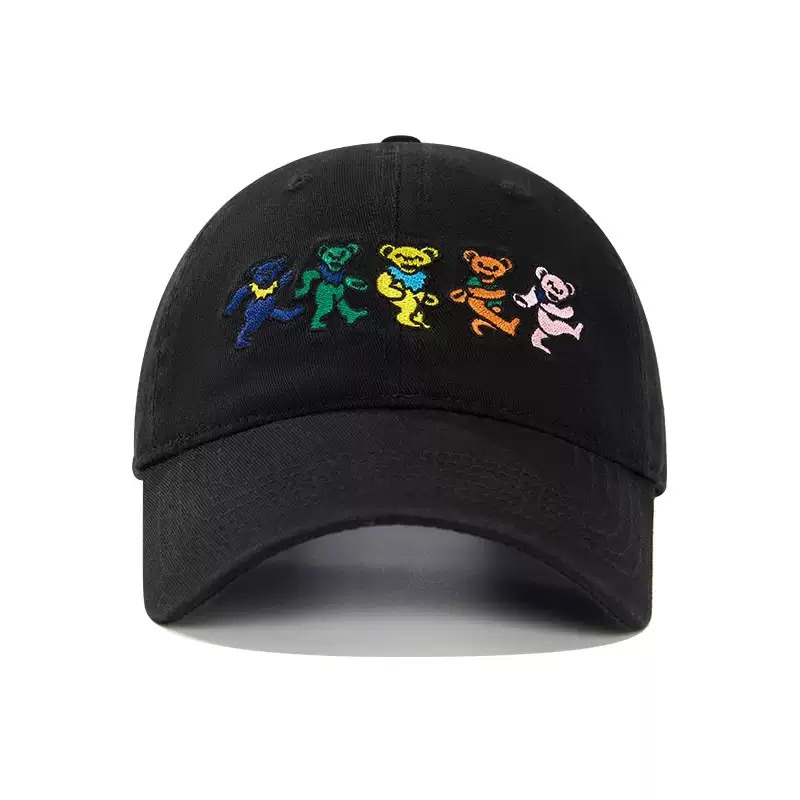 High Quality Hand Embroidered Six Baseball Caps Vintage Sporty Twill Fabric Customizable Options