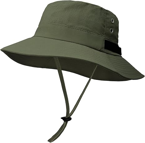 Uv Protection Breathable Mesh Bucket Hat for Men Women Outdoor Fishing Hiking Sun Hat With Adjustable Chin Strap
