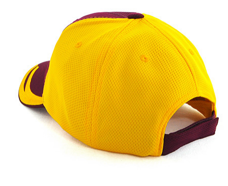 Premium Breathable Maroon Yellow Mesh Baseball Cap for Unisex Outdoor Sports Hat Embroidered Logo Adjustable Cap for Running