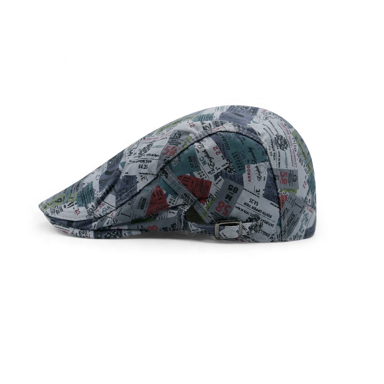 Custom Fashion Men's Classic Trendy Chceked Peaked Newsboy Cap Ivy Hats
