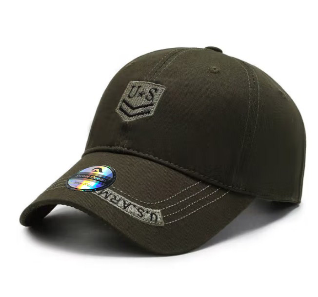 Custom 3D Embroidered Logo Baseball Cap Sporty American Style Camouflage Pattern Sublimated Printed Design Common Rubber Logo