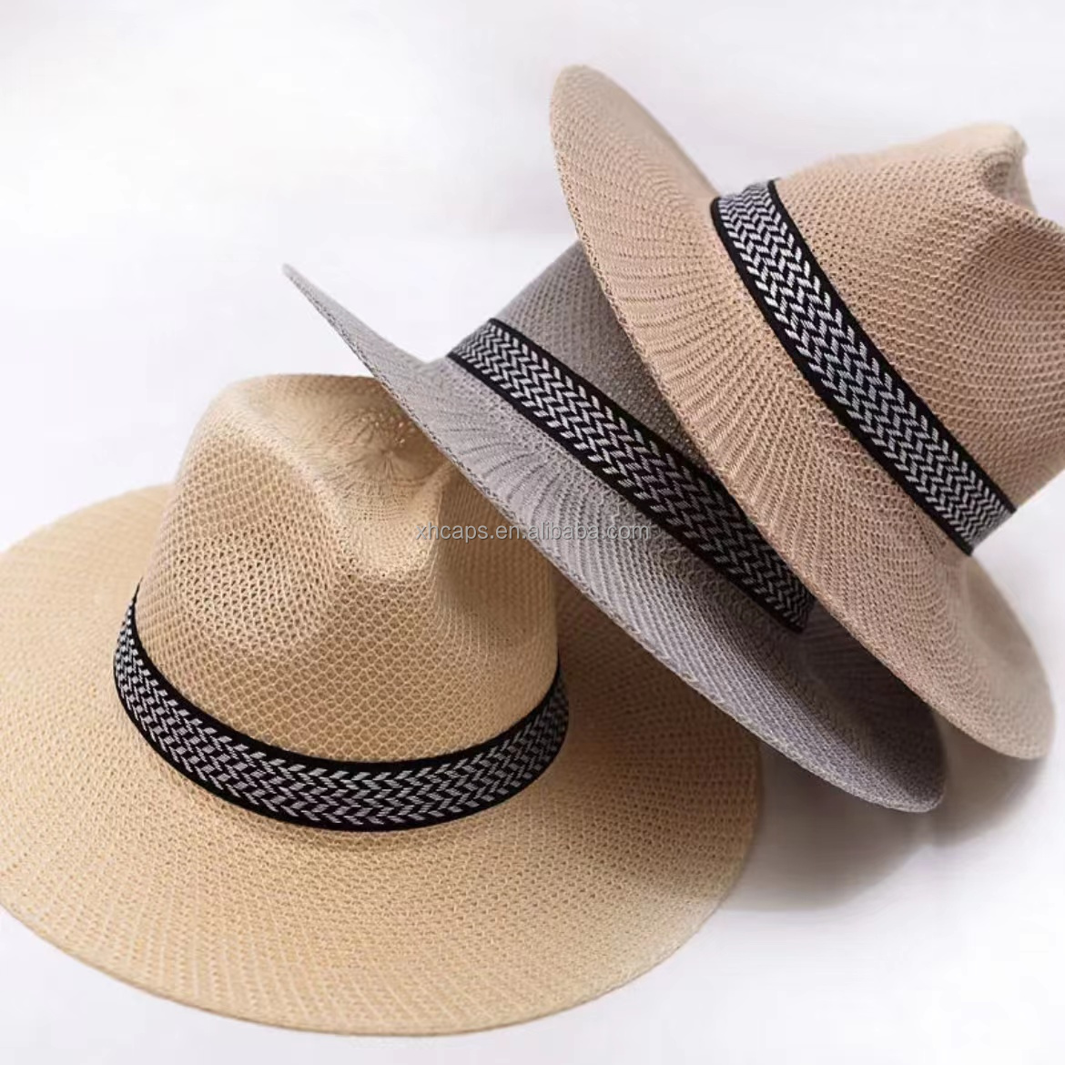 Good Quality Outdoor Unisex Spring Summer Breathable Flat Brim Sun Straw Hat