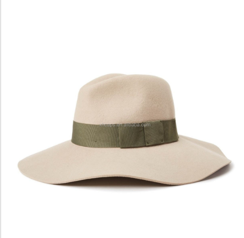 Wholesale Custom Fashion Lady Fedora Caps Wide Brim Flat Felt Cowboy Hats for Party & Outdoor Use Designed by Top Hat Designers